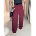 CALÇA MARIA EDUARDA PANTALONA VINHO