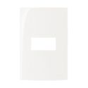 Sleek Branco Placa 4x2 1 Posto Sem Suporte - Margirius