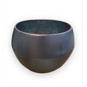 Cachepot De Metal Redondo Borda Cobre - G