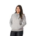 Moletom Canguru Feminino Cinza com Capuz 