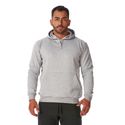 Blusa de Frio Masculina Cinza Moletom Canguru com Capuz 