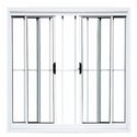 VITRÔ DE ALUMÍNIO BRANCO 4 FOLHAS COM GRADE 1,00X1,50