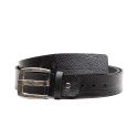 Cinto 40 mm Soleta de Couro Preto - Fivela Envelhecida