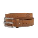 Cinto 40 Mm Soleta De Couro Bufalado Castor- Fivela Envelhecida