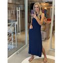 Vestido Youbasic Canelado Zurique Azul Marinho 1909