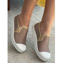 Tênis Carrano Slip On Kicks Tela Bege 3008