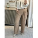 Calça De Linho 100% Italiano Cris Avelã 3107