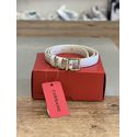 Cinto Carrano Regular Fino Couro Off White 