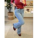 Calça Lez a Lez Jeans Flare De Cintura Alta Com Elastano 0403