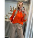 Camisa Lez a Lez Com Mangas 3/4 Com Elásticos Laranja 3107 