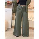 Calça Monnari Wide Leg Verde Bambu 2601