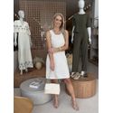 Vestido Linho Essencial Curto Natural 1908