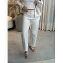 Calça Maria Valentina Reta Média Off White 0306