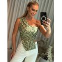 Blusa Ajustada Um Ombro Só Verde 1605