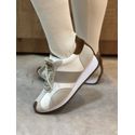Tênis Comfy Flatform Couro Suede Cinza Cashmere