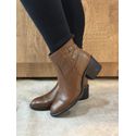 Bota De Couro CS Shoes Detalhe Cruzado Caramelo