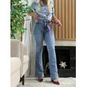 Calça Morena Rosa Boot Cut Alta Azul