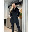 Casaco De Neoprene Com Fleece Preto