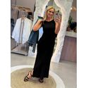 Vestido Youbasic Longo Regata Com Fendas Laterais Preto 1610