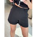 Shorts Alfaiataria Cintura Alta com Martingale Preto