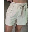 Shorts Morena Rosa Clochard Com Faixa Bege