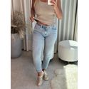 Calça Jeans Skinny Cintura Média Clara Estonada