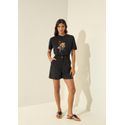 T-shirt Lez a Lez Com Estampa Em Malha Liocel Preto 1010 
