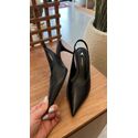 Scarpin Carrano Slingback Salto Fino Couro Preto 1111 