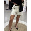 Shorts Morena Rosa Cintura Alta Off White 3010