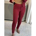 Calça Vanews Skinny Em Ponto Roma Vermelho