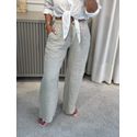 Calça De Linho 100% Italiano Cris Bege 