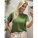 Blusa Lez a Lez Com Bordado Verde 0508 