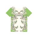Blusa Lez a Lez Manga Curta Com Frente Estampada Em Verde 1107 