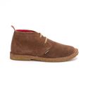Bota Camping Chocolate em couro legitimo com solado crepe em borracha látex.