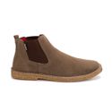 Bota Chelsea Masculina couro camurça rato, solado látex palmilha anatômica.