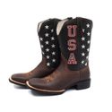 Bota Texana Cano Alto U.S.A em Couro