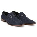 Sapato Social Loafer Marchiori Camurça Marinho