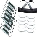 Kit 10 Molas + 5 Gancho Bigode W Reforçado Para Mini Jump Academia Cama Elástica Treino Trampolim