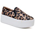 Tênis Feminino Slip On Sola Alta Oncinha