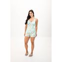 Baby Doll D’Noite em malha suede estampada