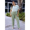 Blusa de Crepe com Babados