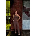 Calça de Malha Crepe com Cós Trabalhado – Marrom café