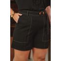 Short de Alfaiataria Pespontado – Preto