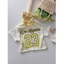 T-shirt Cropped Los Angeles Amarelo