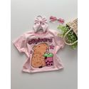 T-shirt Cropped Capivara Rosa 