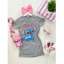 Camisetão Stitch Cinza