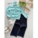 Conjunto Moletom Laço Verde Agua 