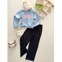 Conjunto Moletom Juvenil Paris Azul