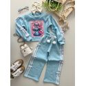 Conjunto Moletom Stitch Azul 