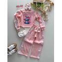 Conjunto Moletom Stitch Rosa 